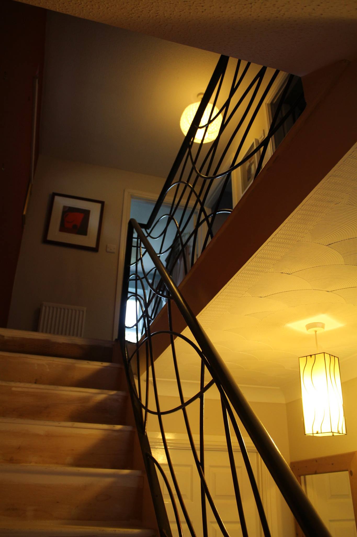 Forged iron balustrade handrail Wales — Phoenix Forge