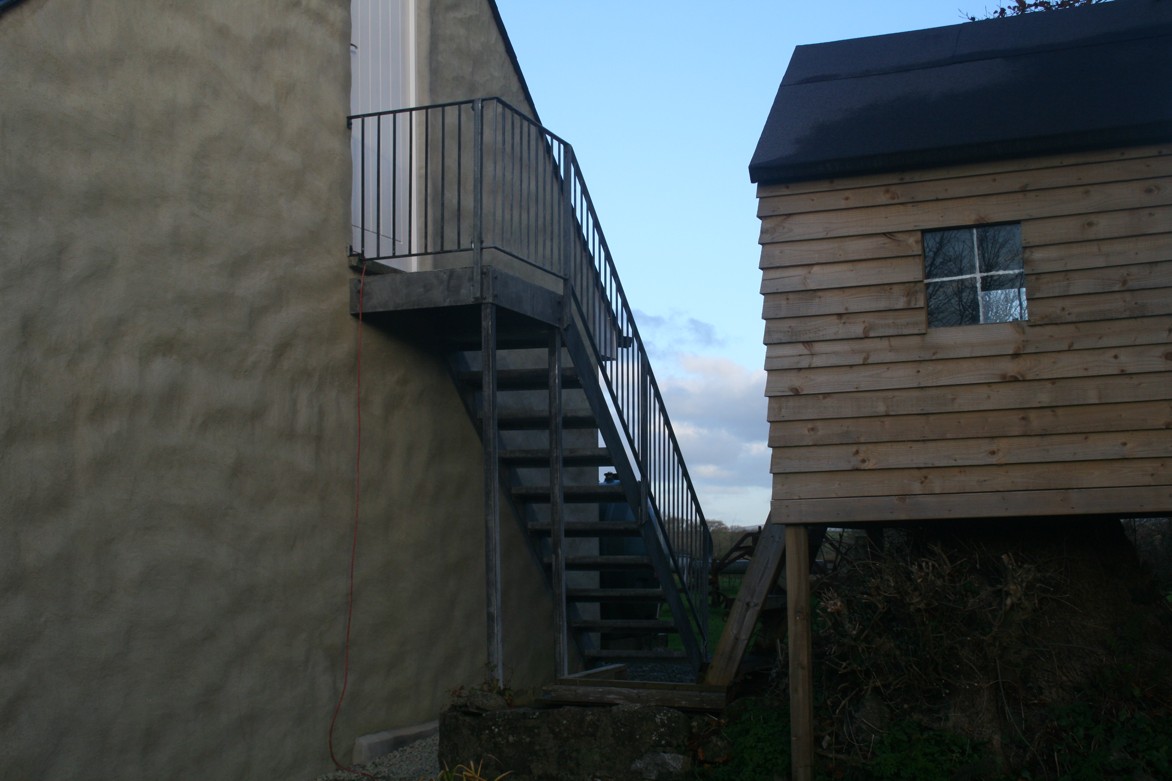 Carmarthen fire escape staircase fabrication Phoenix Forge