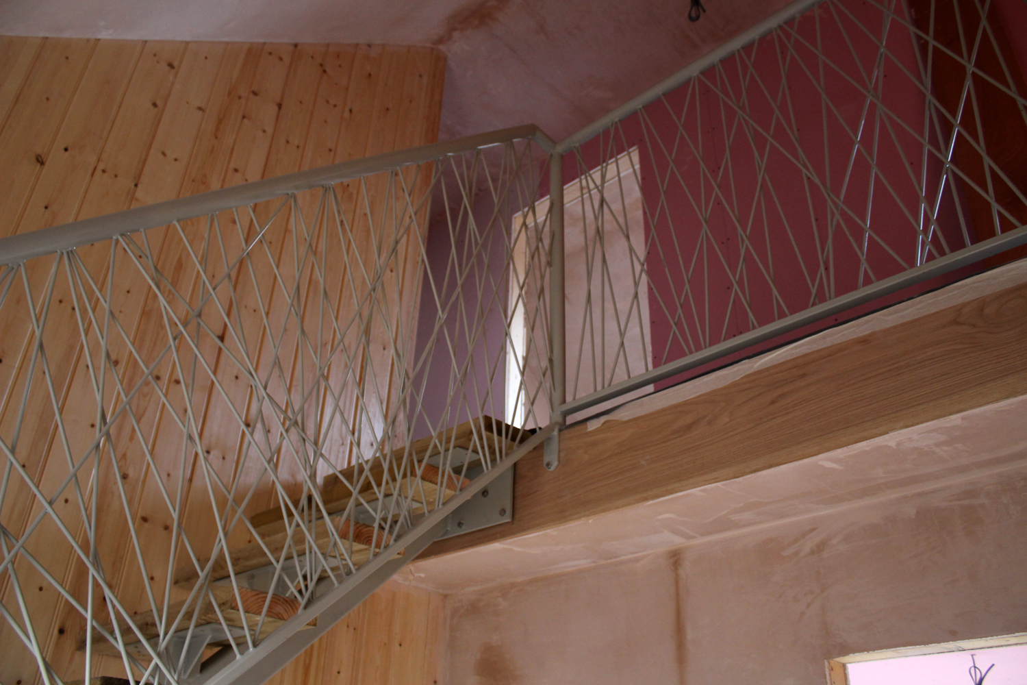 Forged staircase balustrade diamond pattern Wales