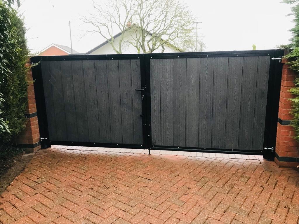 Contemporary composite pedestrian gate Wales