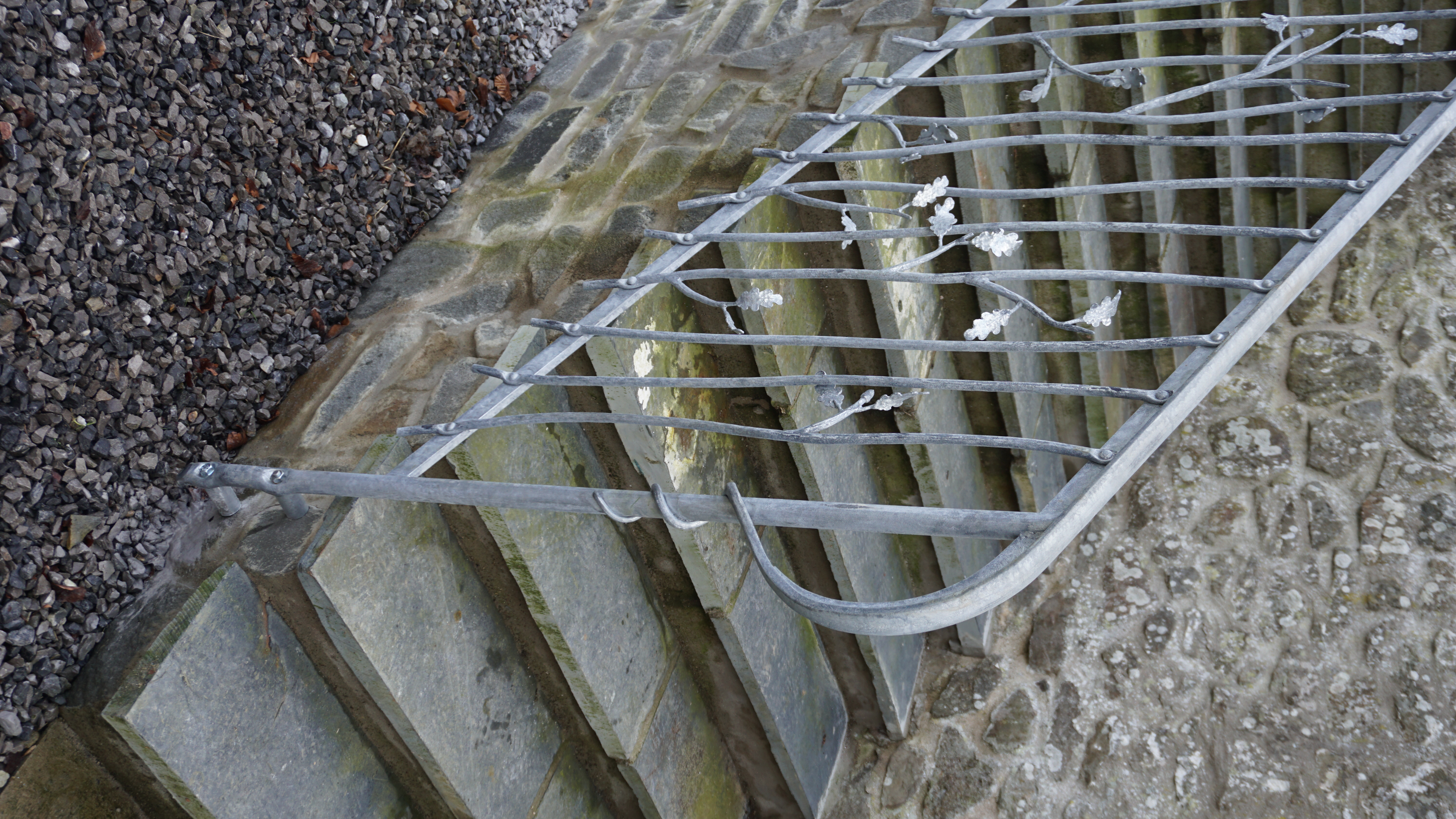 External staircase annex forged ironwork Wales
